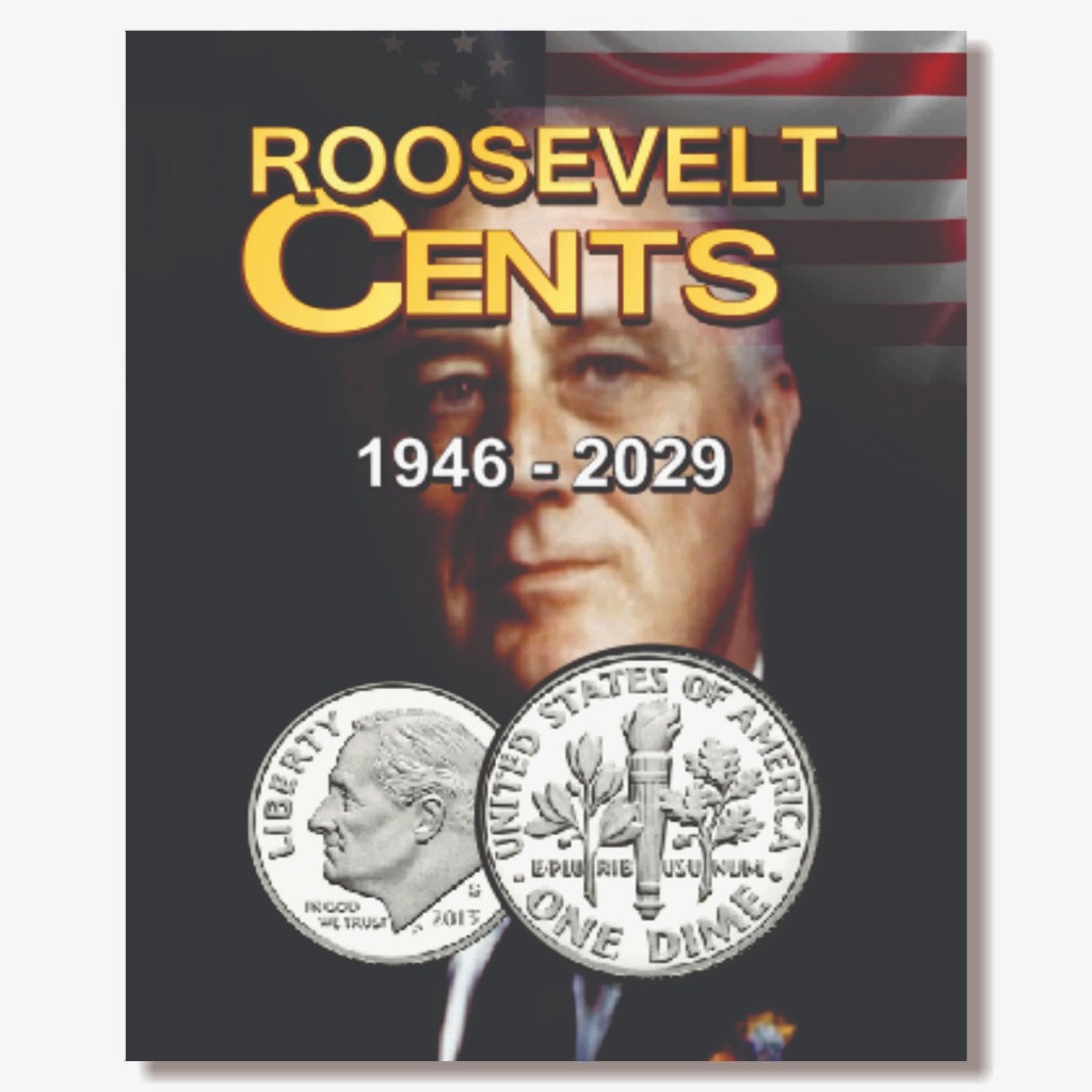 Álbum para Moedas EUA dime - 0,10 Cents Dólar 1946 a 2029 - organizer
