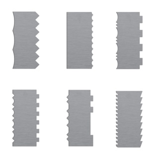 Kit Espátulas De Bolo 6 Uni 12 Modelos Diferentes Em Inox