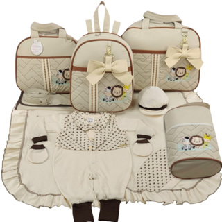 Kit Bolsa Maternidade  Menino Varias Cores 5Peças Safari Baby + Saida Maternidade Kit Completo em Oferta na Shopee