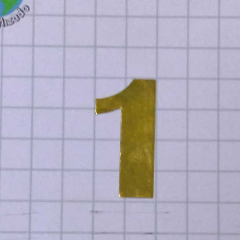 Aplique numero dourado 30 unidades laminado espelhado