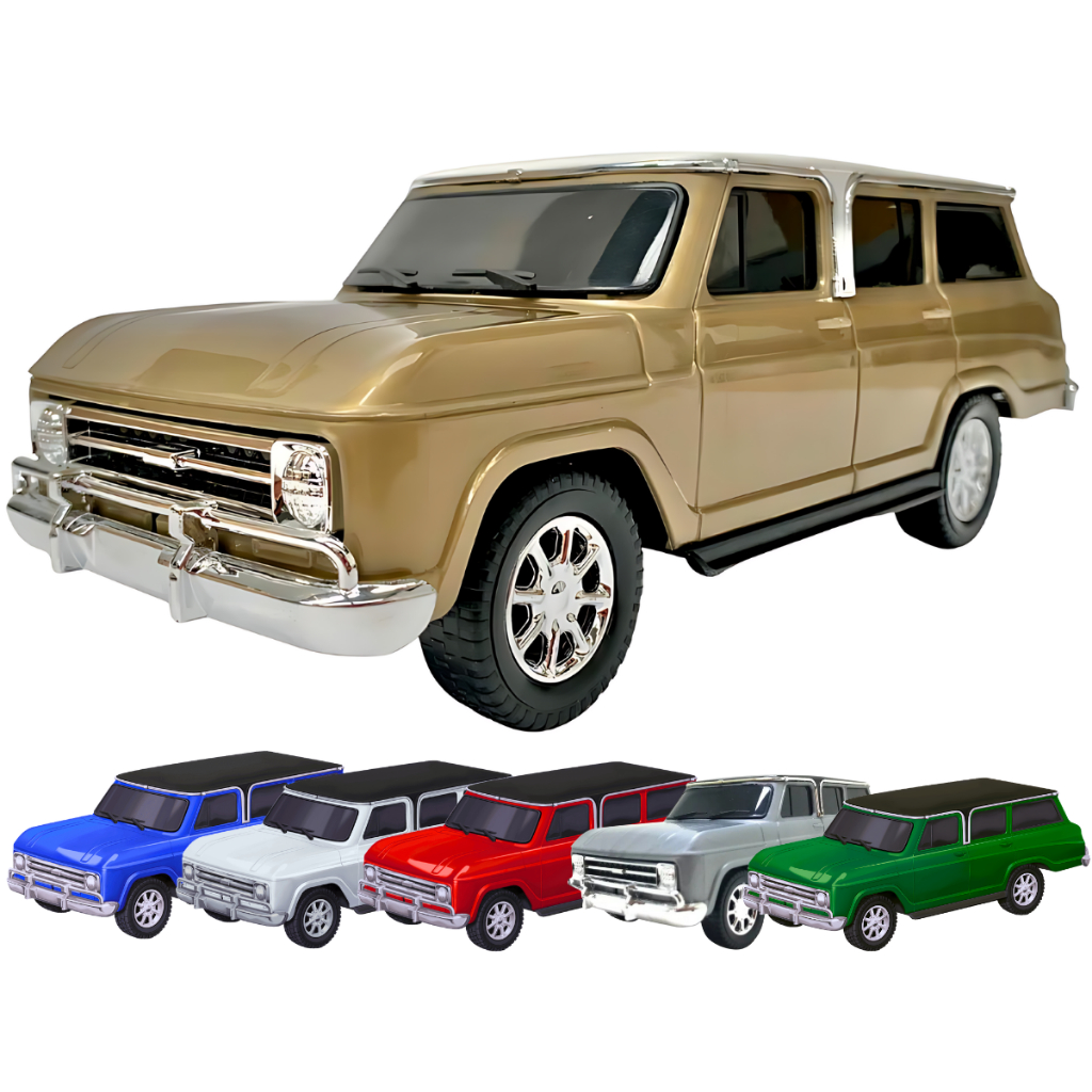 Veraneio Chevrolet Miniatura Brinquedo Infantil Meninos Carrinhos Carros Antigos Coleção Presente