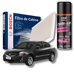 Filtro De Cabine Ar Condicionado Sentra 2007 A 2013 + Spray Higienizador | Bosch 0986BF0555