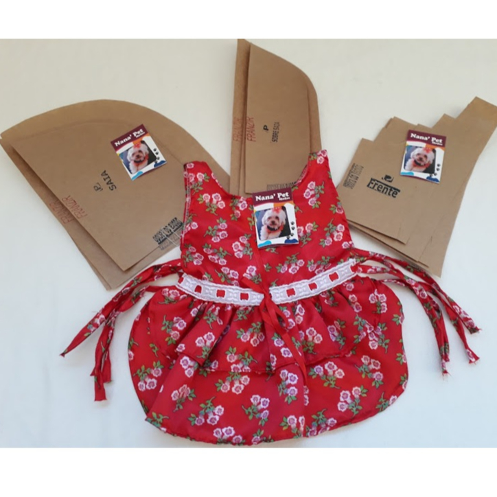 MODELAGEM--De Roupas para Cães/ Kit 5 tamanhos / Molde de Vestido Pet/ Molde para Costura.