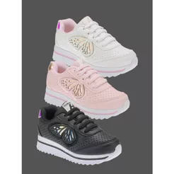 Kit Tenis Infantil Feminino Menina Com 03 Pares Sapato Infantil