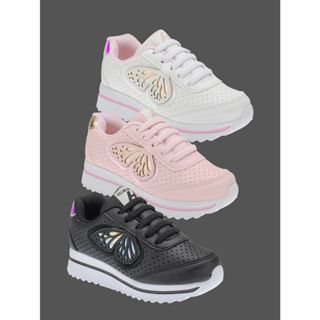 Kit Tenis Infantil Feminino Menina Com 03 Pares Sapato Infantil em Oferta na Shopee