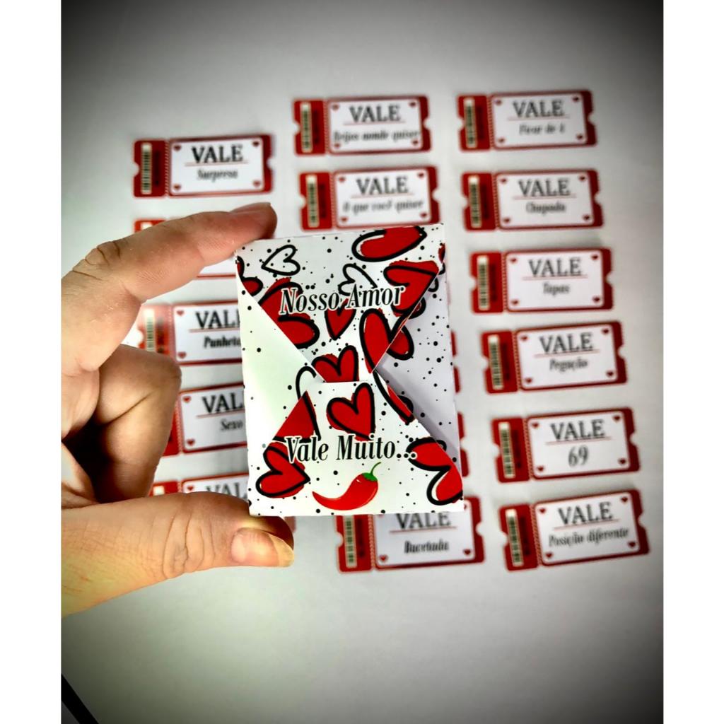 Vales do amor PICANTES, tickets do amor, presente dia dos namorados.