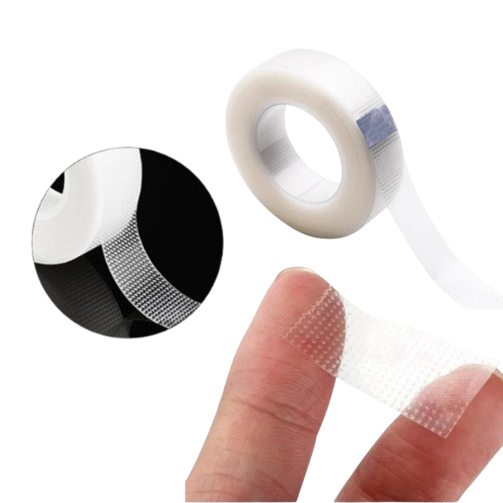 Kit Fitas Transpore Adesiva Transparente Antialérgica para Extensão de Cílios 10m