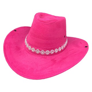 Chapéu cowboy cowgirl boiadeira rodeio Ana Castela faixa brilho flor Adulto ou Infantil