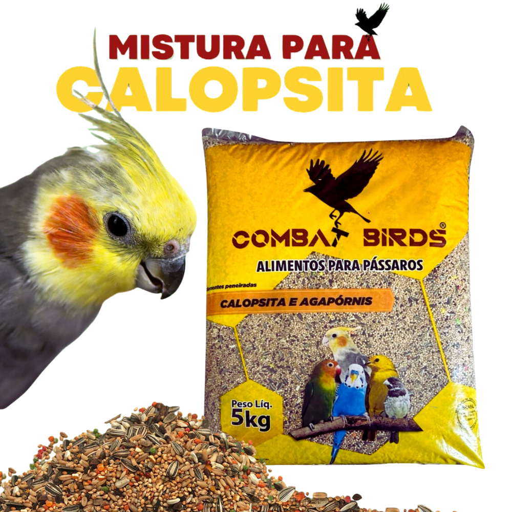 5kg Nutrição Premium Mix Sementes Balanceadas para Calopsita Óleo e Mel Combat Birds em Oferta na Shopee