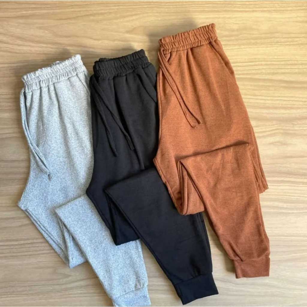 Calça Jogger Lanzinha Feminina Cintura Alta Quentinha em Oferta na Shopee