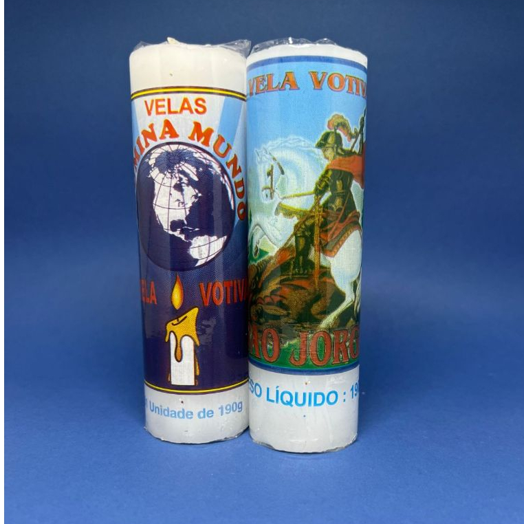 Kit com 20 Velas Votivas 190g(São Jorge, Ilumina Mundo, Anjo da Guarda)