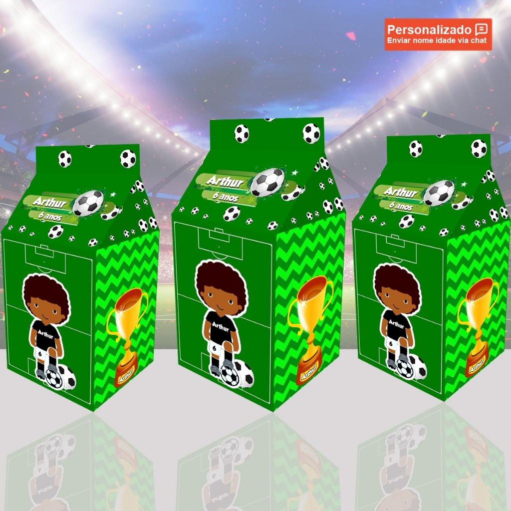 Caixinha milk futebol lembrancinha personalizada