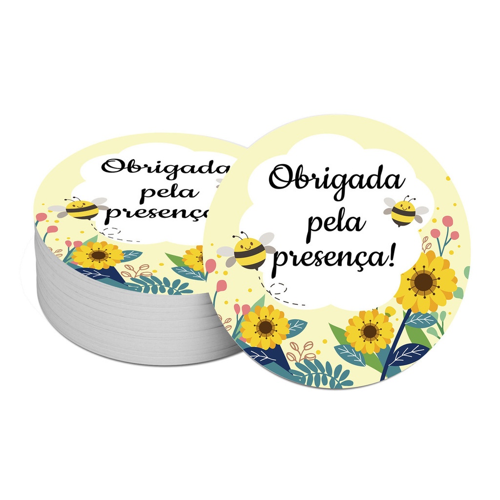 Kit Adesivos Tags Lembrancinhas Festa Abelha Abelhinha escolha a medida em Oferta na Shopee