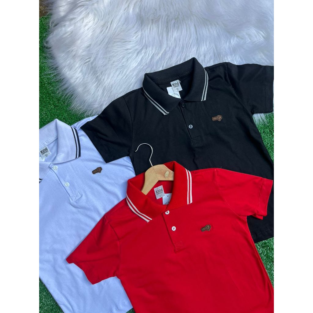 KIT 3 Camisetas Polo Menino Criança jovem Infantil 100% algodão Blusa Masculinas Tamanho 6 ao 14 anos