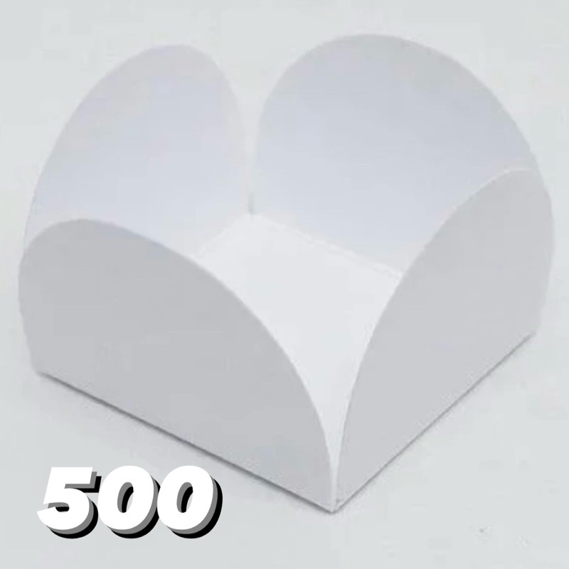 100~600 FORMINHAS BRANCAS 4 PÉTALAS PARA BRIGADEIROS  3,5x3,5x2,5 HAPPY// em Oferta na Shopee