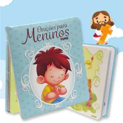 Livro Infantil Orações Para Meninos Bíblia Para Crianças + De 30 Orações e Ensinamentos para a Vida