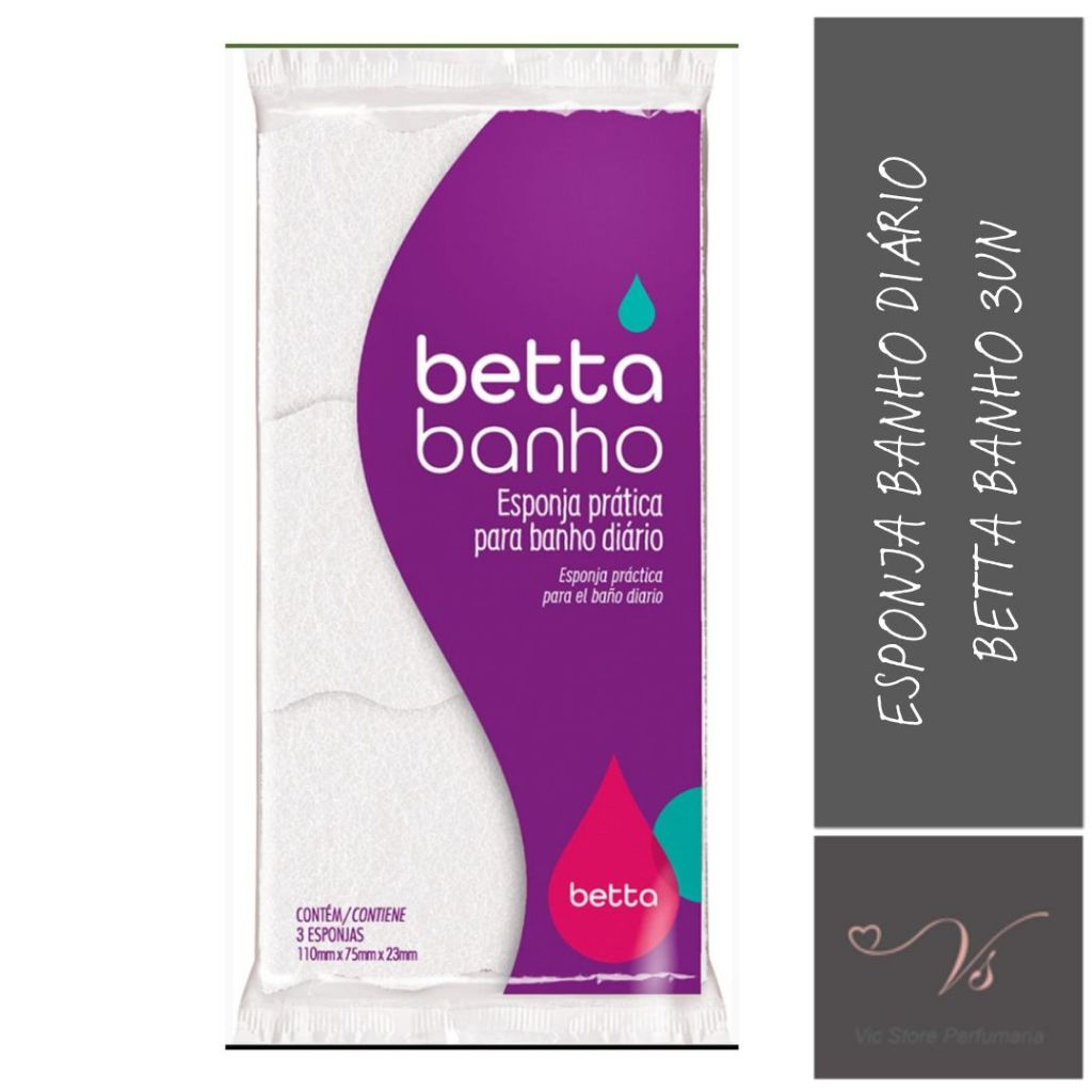 Esponja Banho Diário Betta Banho em Oferta na Shopee