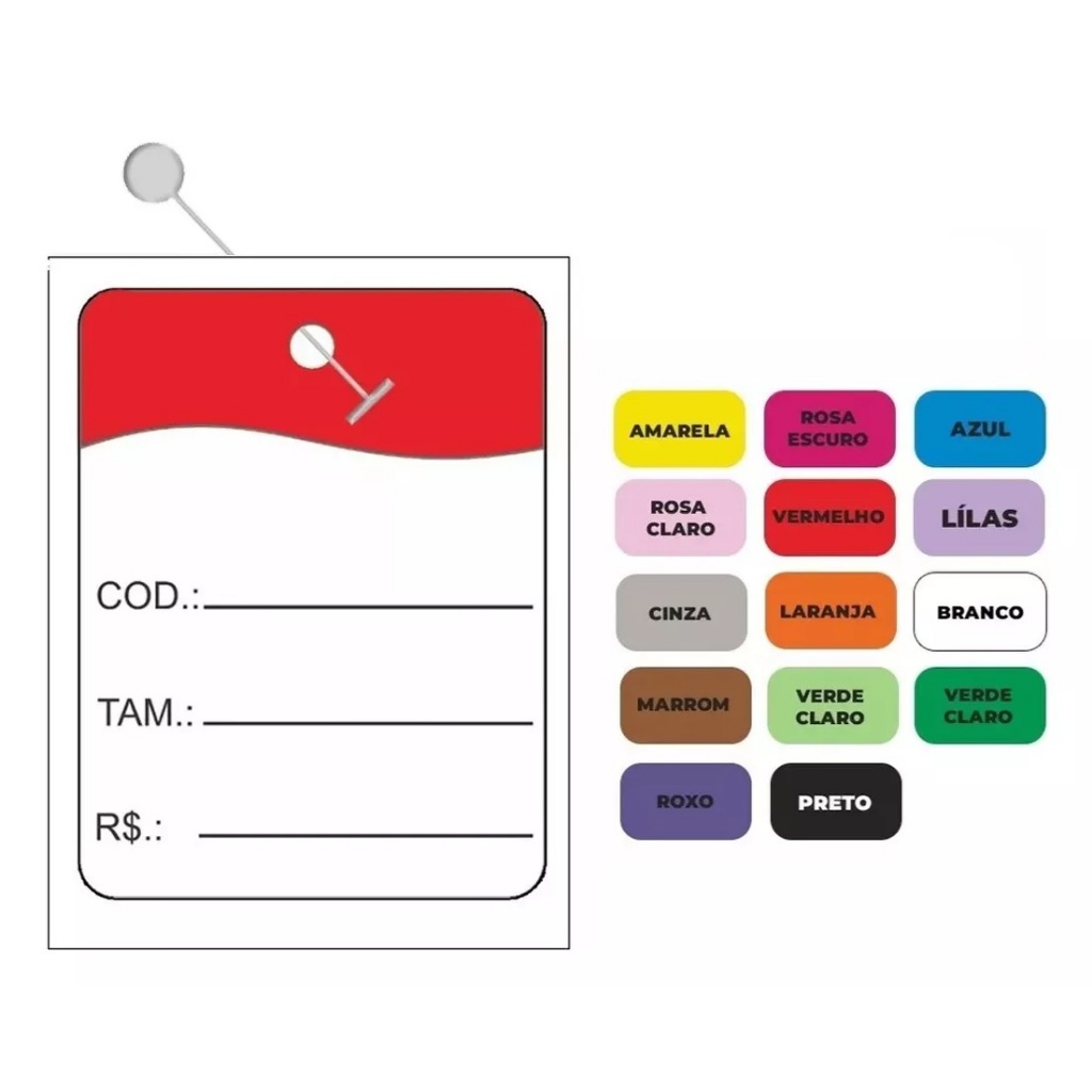1000 Mil Etiquetas Tag Para Precificação Roupas 30mmx38mm em Oferta na Shopee