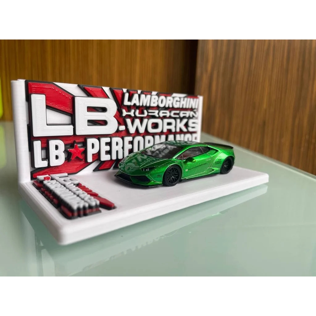 Nicho expositor estante para 1 carrinho em miniaturas Hot Wheels / HotWheels - GT LB Lamborghini Huracan