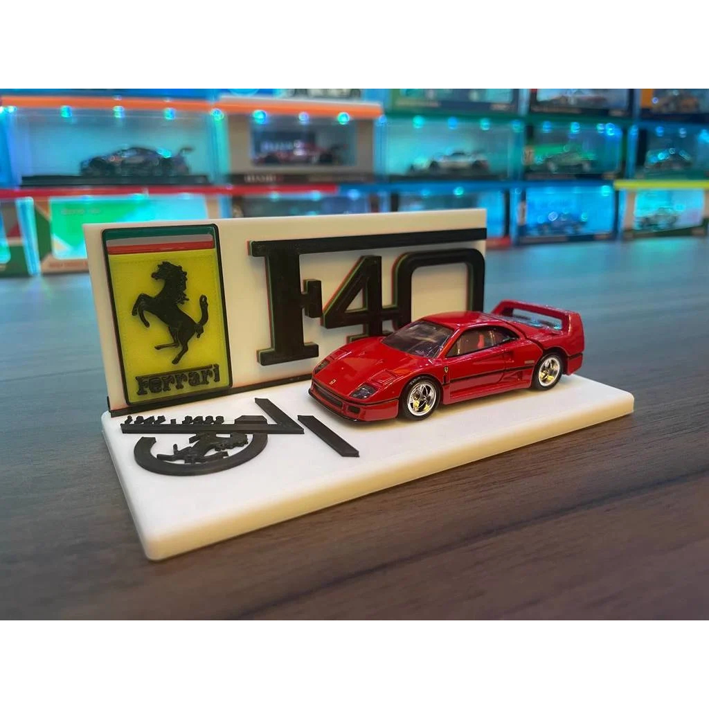 Nicho expositor estante para 1 carrinho em miniaturas Hot Wheels / HotWheels - Ferrari F40