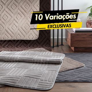 Tapete Grande Sala Quarto 1,4mx 2m Antiderrapante Super Macio Fácil de Limpar Moderno Tóquio Corttex