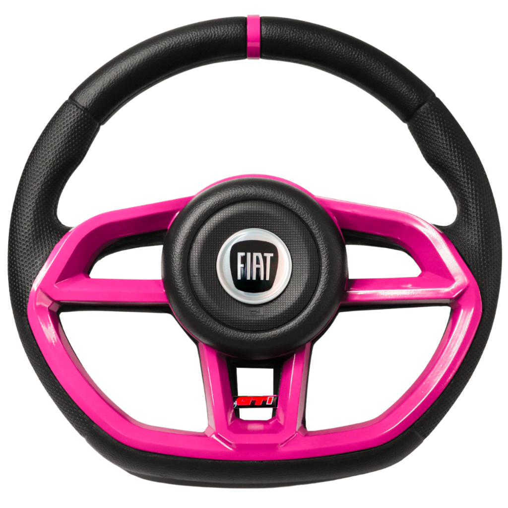 Volante Esportivo Gti Emblema Logo Vermelho E Preto Palio Siena Strada Punto Stilo Ducato Doblo Uno em Oferta na Shopee