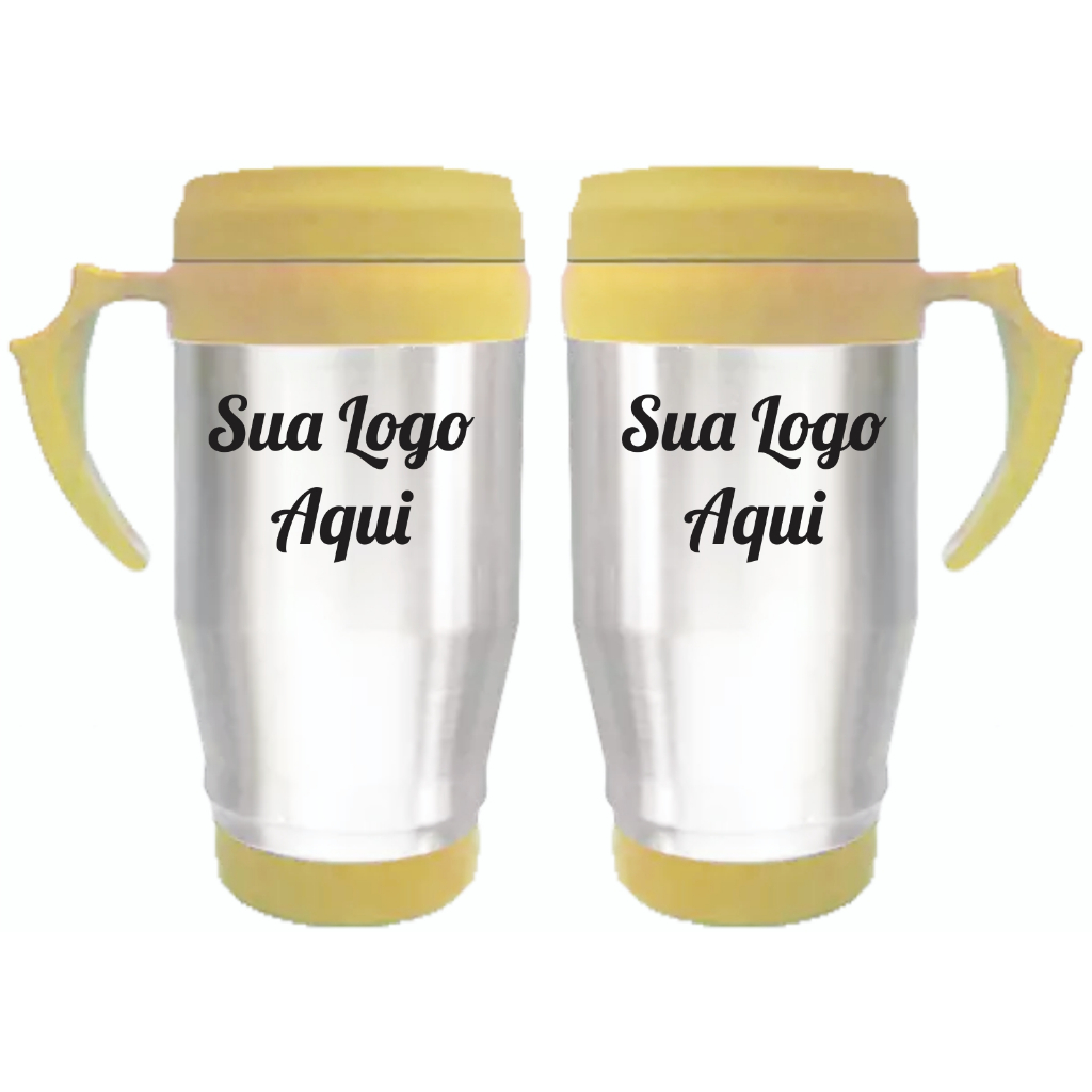 Caneca Aluminio Semi - Térmica Premium Personalizada do Seu jeito — imagem 2 de 2