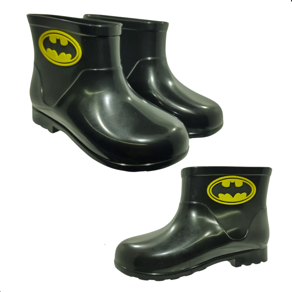 Bota Galocha Menino Batman Ideal Para Chuva, Escola, Colegio Leve e Macia