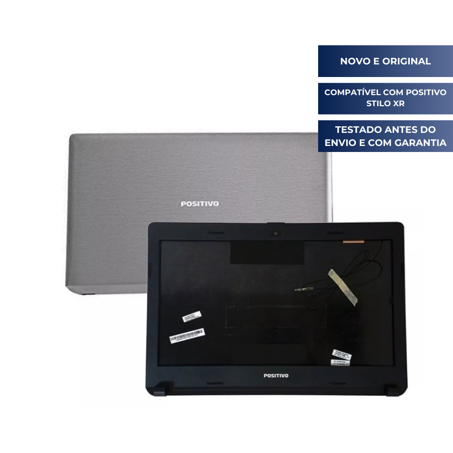 Carcaça da Tela Tampa e Moldura Cover H14ID08 Notebook Positivo Stilo XR3000 XR3008 XR3208 XR3500