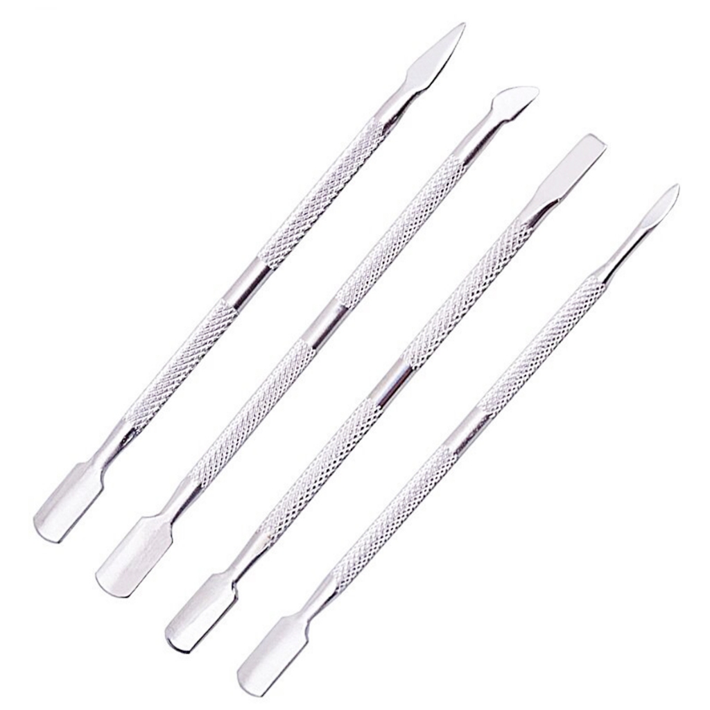 Kit 4 Espatula Para Unhas Inox Manicure Cutícula Pé Mão T-455