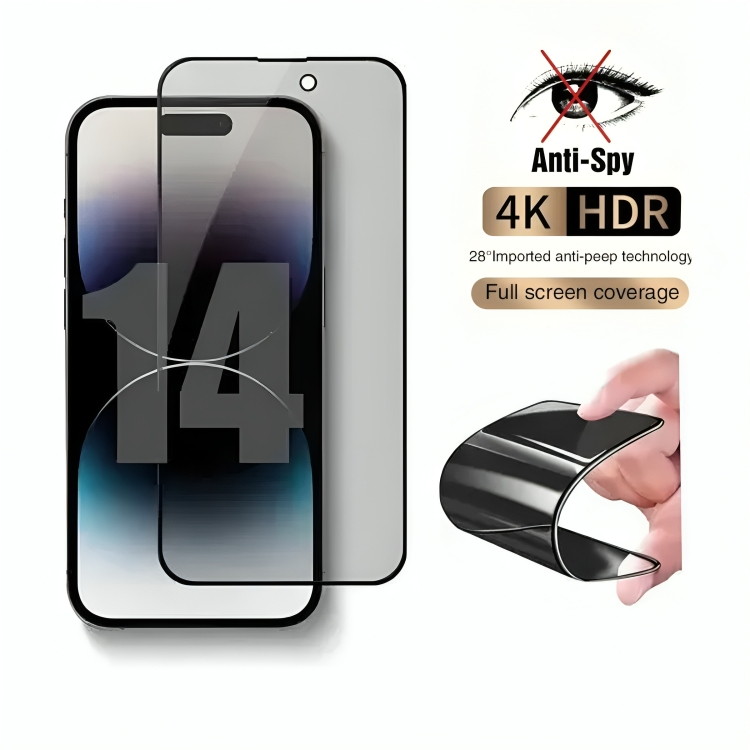 Pelicula de Ceramica 3D 9D Privacidade Anti-Espião Para iPhone 6 7 8 Plus XR 11 12 13 14 15 Pro Max
