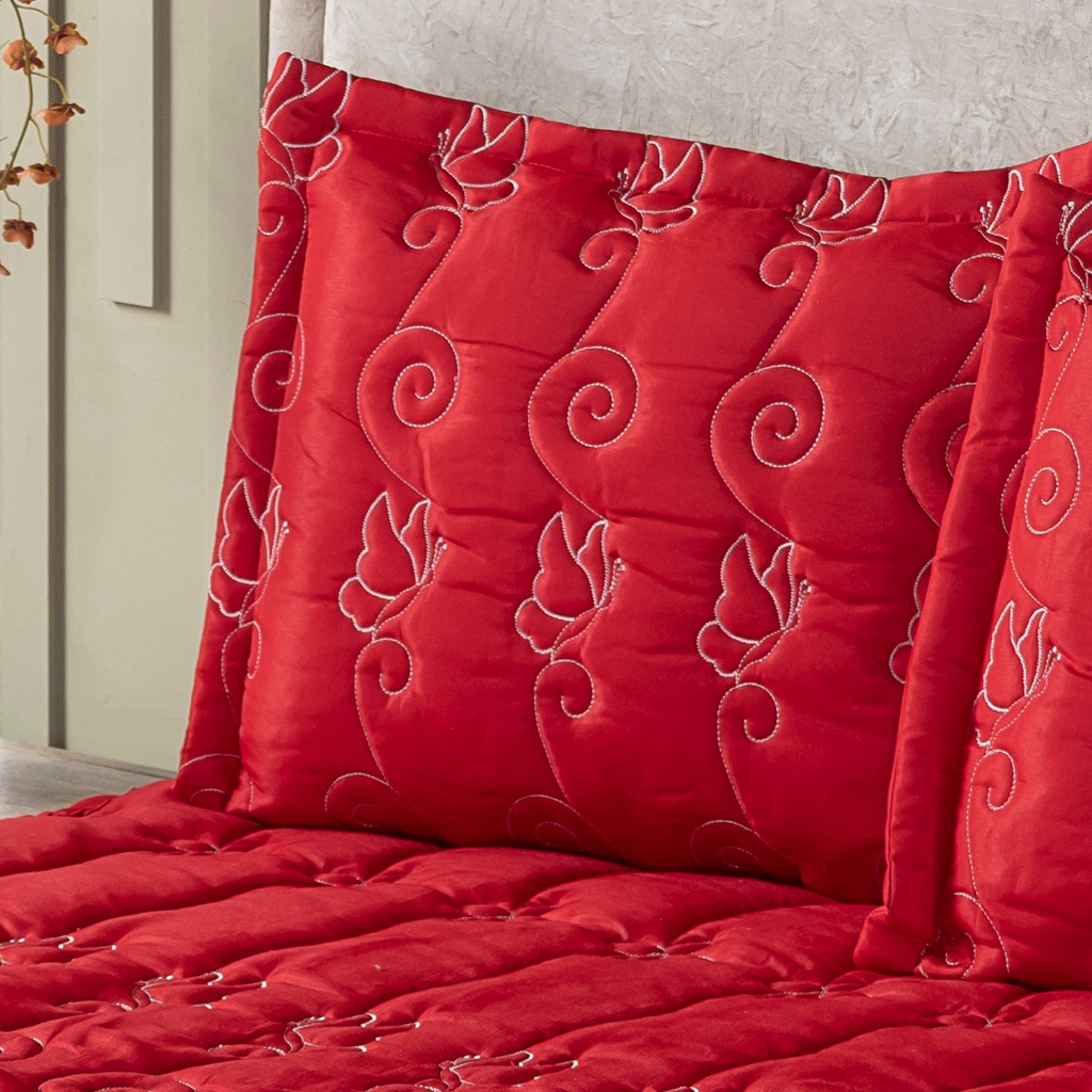 Jogo de cama Eva Casal 3 Peças Bordada Cama toque macio