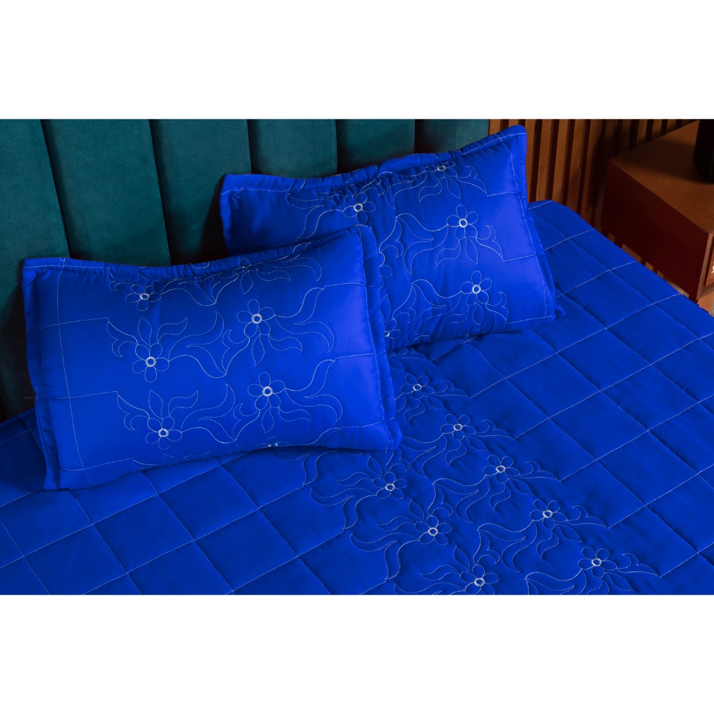 Jogo de cama Diva Queen 3 Peças Bordada Cama Box toque macio