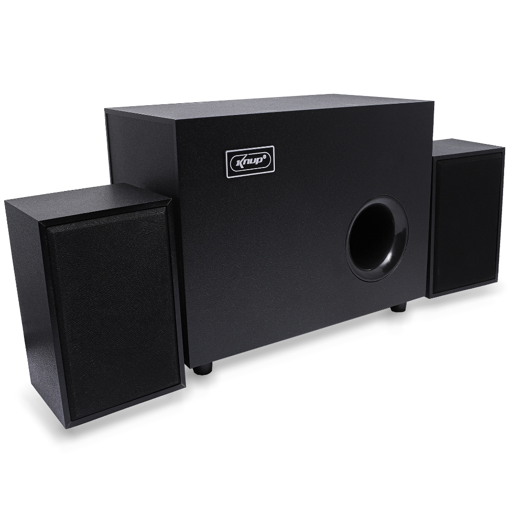 Caixa De Som Subwoofer Portátil 2.1 Canais Alto Falante Auxiliar P2 RCA Home Sub Tv Note Pc MP3 MP4