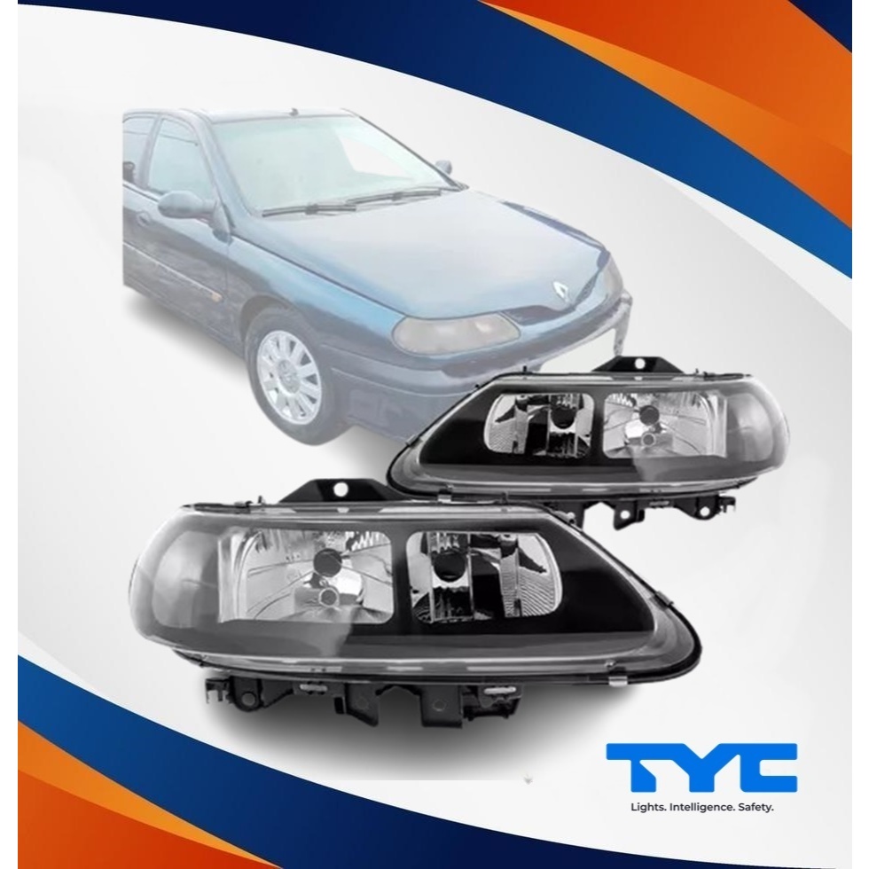 Par do Farol Principal . Renault Laguna Elétrico H7/H7 Marca Tyc Ano: 1999 Até 2003 Cód: 20-A205-05-2B/ 20-A206-05-2B