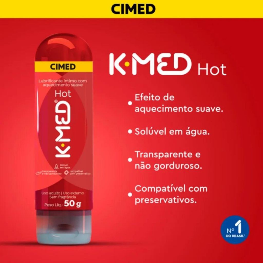 Kmed Gel lubrificante Íntimo Hot Fire Sensação de Aquecimento 50g — imagem 2 de 2