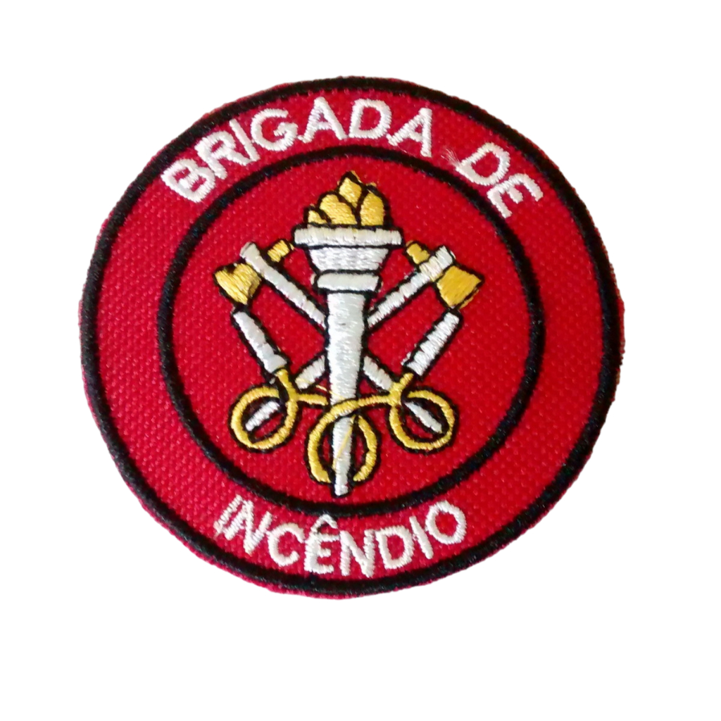 Patch Bordado Termocolante, modelo Brigada de Incêndio, 7cm