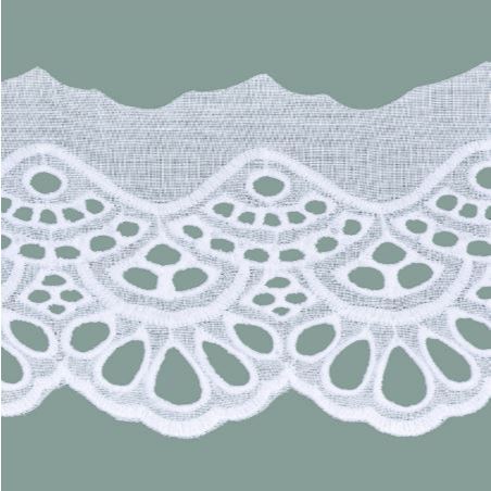 Bordado Inglês de Algodão - BA017 - Branco - 1 Metro em Oferta na Shopee