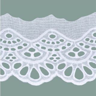 Bordado Inglês de Algodão - BA017 - Branco - 1 Metro em Oferta na Shopee