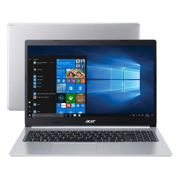 Notebook Acer A515-54-59BU Intel Core i5 8GB 256GB SSD 15 6” LED Full HD IPS Windows 11 - Exposição