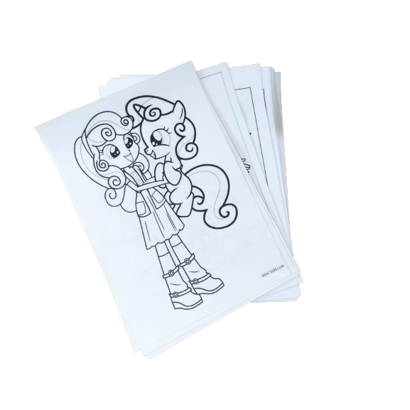 Kit 120 desenhos diversos para colorir e pintar para meninas - garotas infantil 15x21