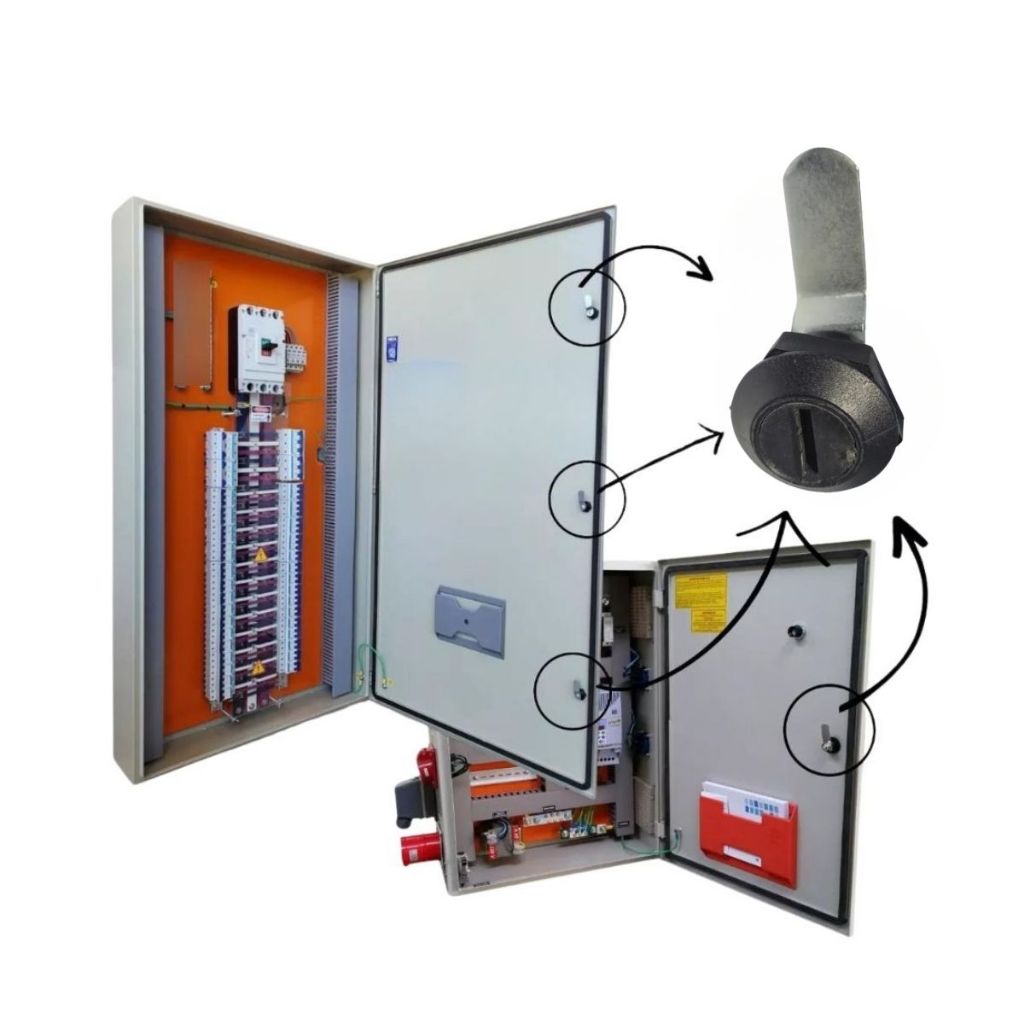 Fechadura Para Quadro Elétrico Fecho Fenda Lingueta - 20 Pçs