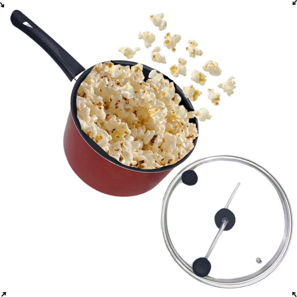 Oferta Panela Pipoqueira Antiaderente Grande Vermelho e Preto 4 Litros Tampa De Vidro Giratorio em Oferta na Shopee