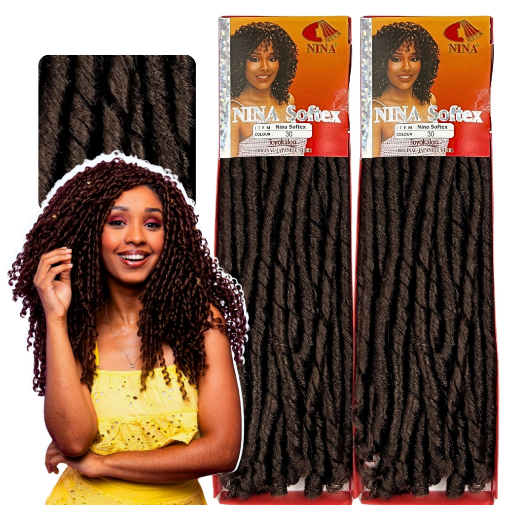 Kit 2 Pacotes Cabelo Nina Softex Cochet Braid Original