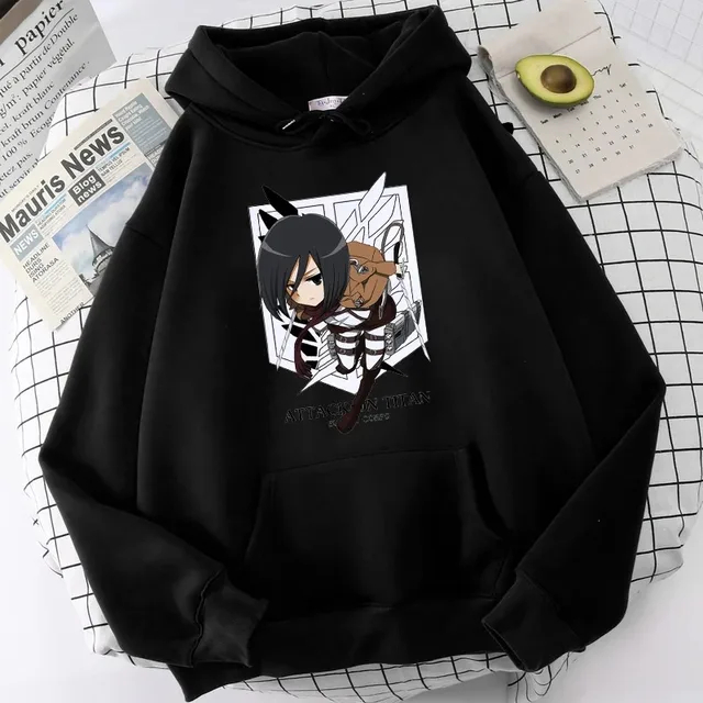 Blusa Moletom Canguru Com Capuz  Attack on Titan Eren Yeager Anime Mangá Agasalho Unissex