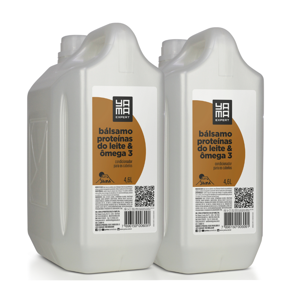 Kit C/2 Bálsamo Proteínas do Leite e Ômega 3  Yamá 4,6L