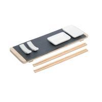 Kit Sushi com hashi em Bambu e Cerâmica 8 Peças / 7 Peças LYOR