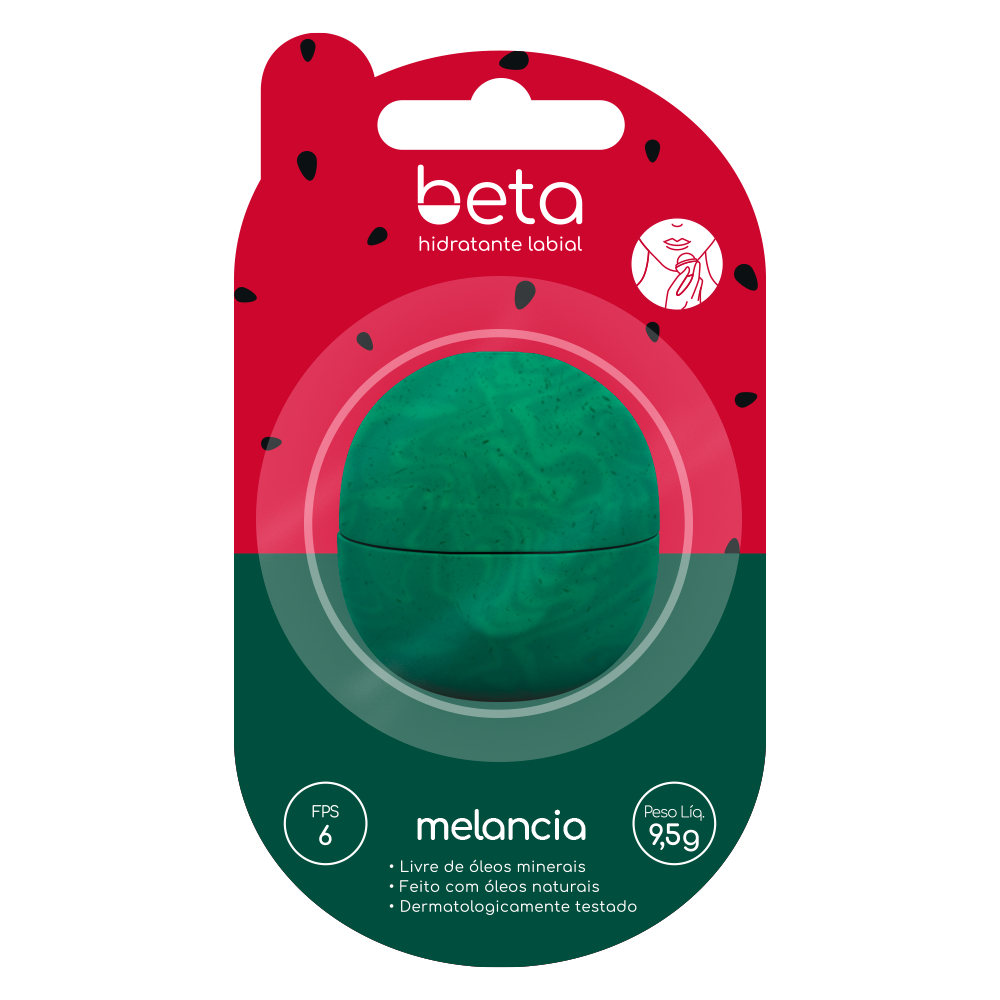 Hidratante Labial Beta - Aroma Melancia 9,5g em Oferta na Shopee