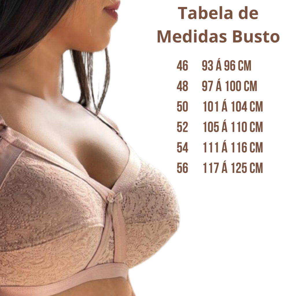 Sutiã Reforçado Plus Size Premium S/ Bojo Para Seios Grandes