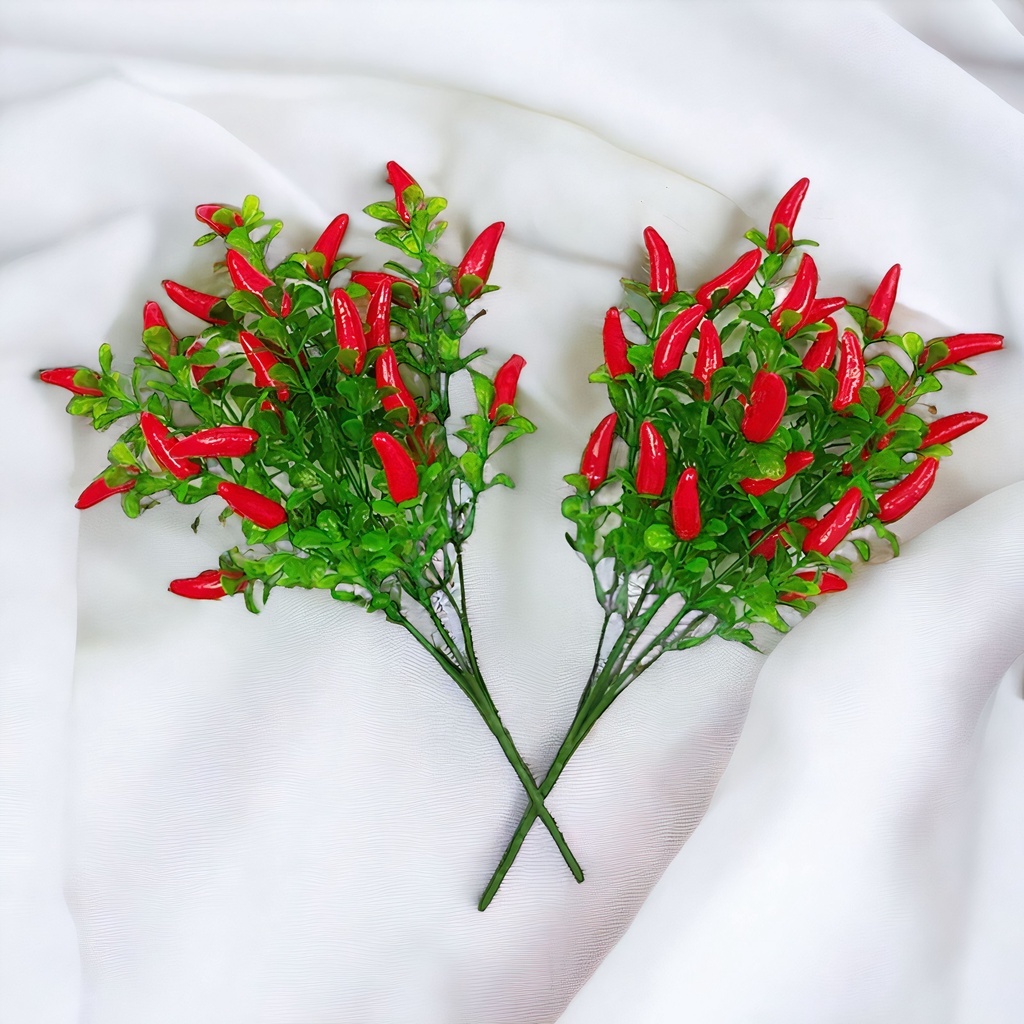 2  Buque De Flores Pimenta Artifical Para Decoração Arranjo em Oferta na Shopee